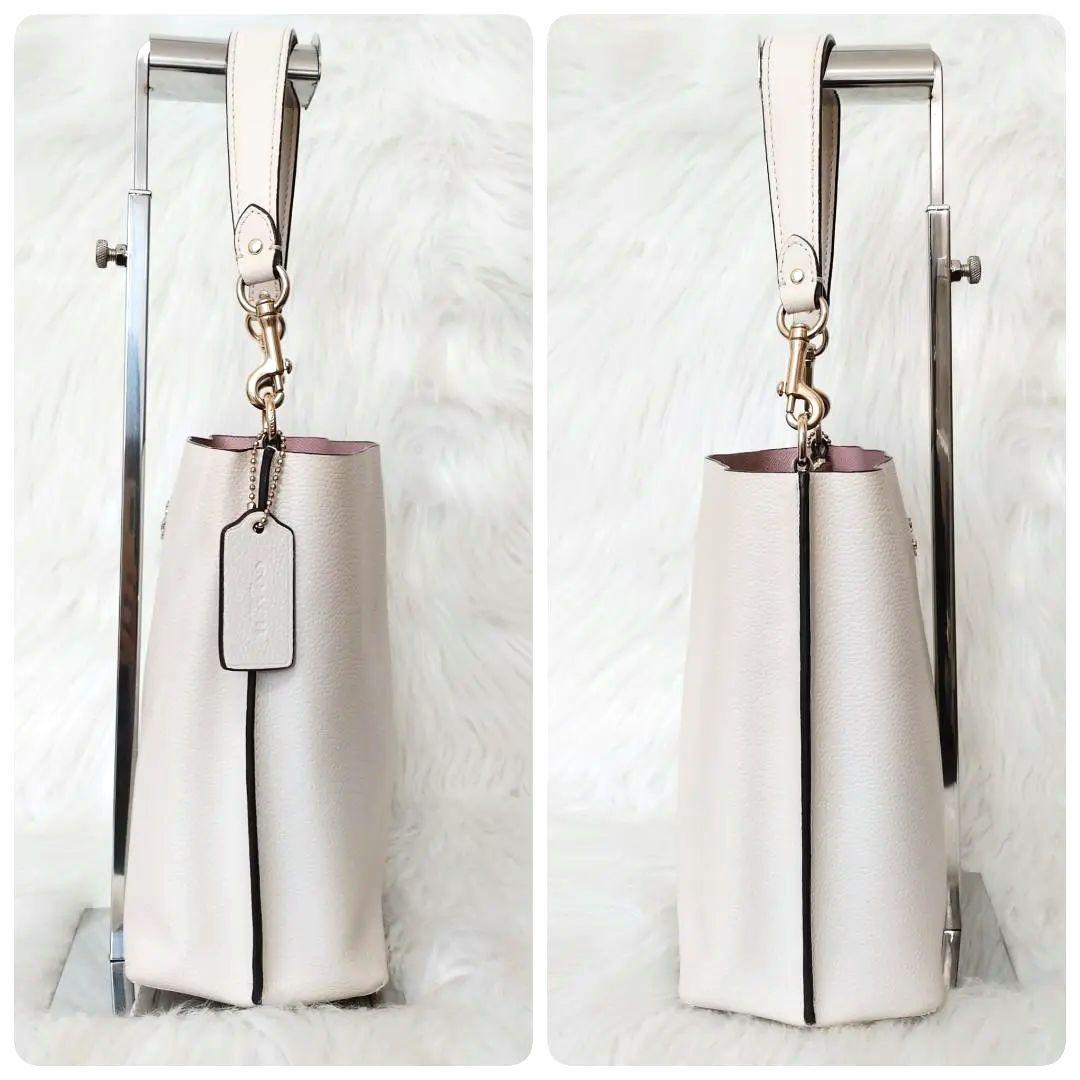 極美品✨COACH コーチ モリー バケットバッグ ハンドバッグ 白