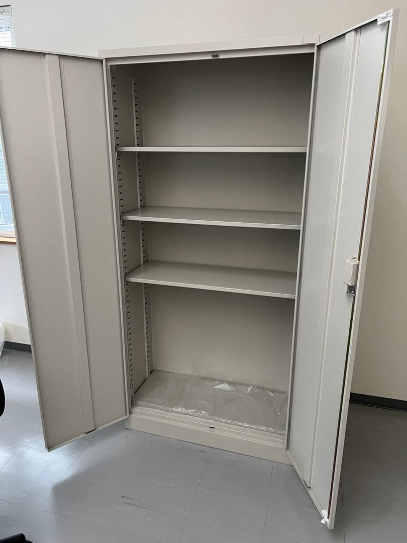 ロングスチール キャビネット グレー