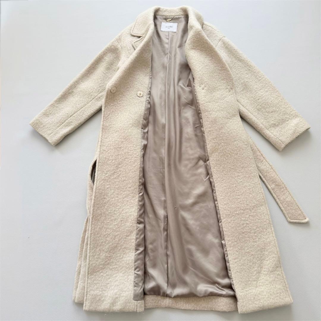 美品　SLOBE IENA スローブイエナ モヘヤシャギーコート　ロング　ベルト