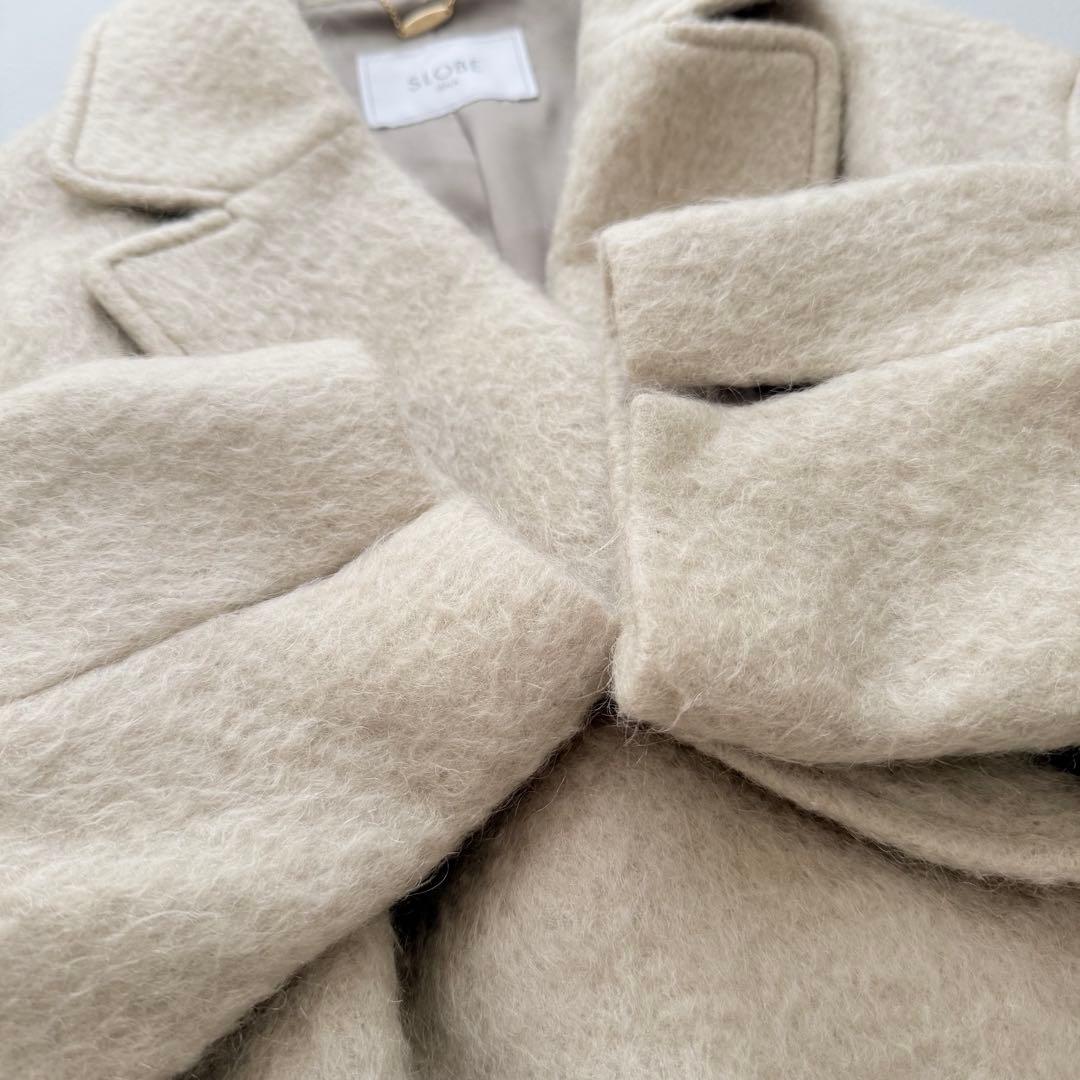 美品　SLOBE IENA スローブイエナ モヘヤシャギーコート　ロング　ベルト