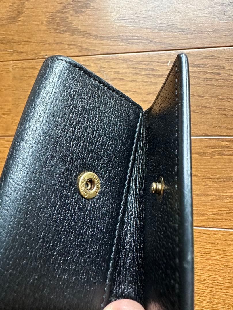 GUCCI アニマリエ ブラックレザー キーケース