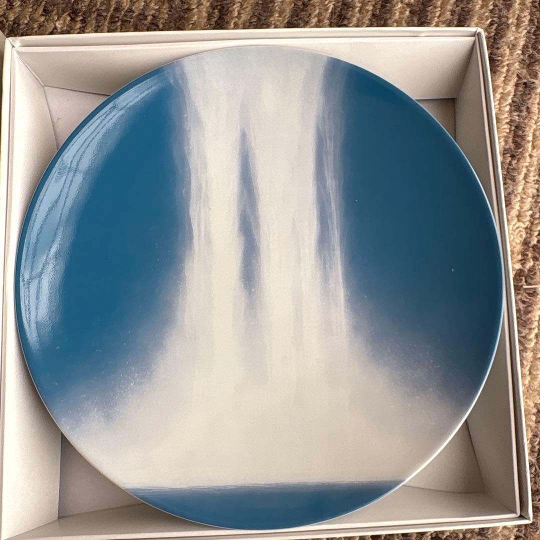 千住博　滝　ウォーターフォール　皿　香蘭社