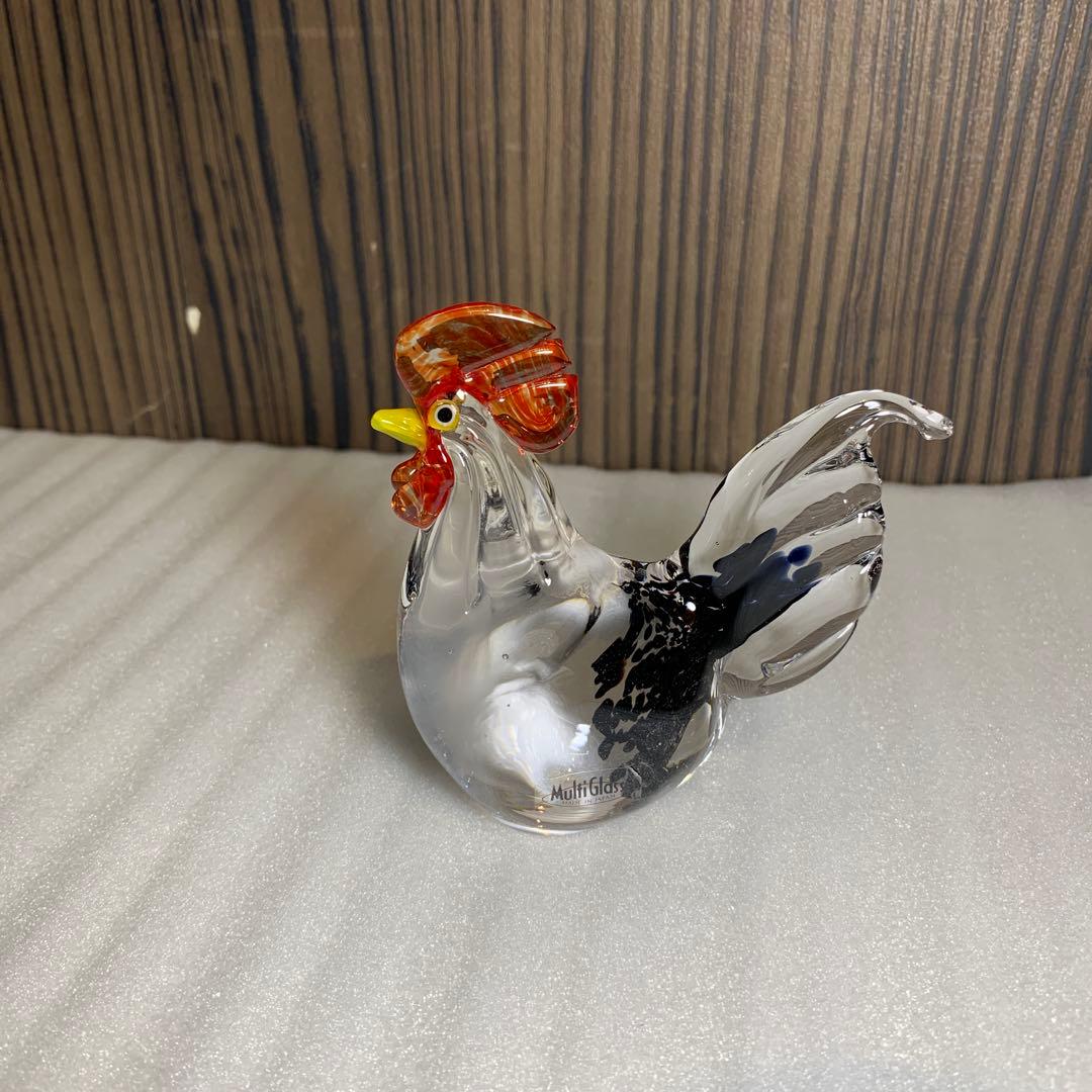 レトロ MultiGlass マルティグラス ガラス細工　鳥、羊、猿セット