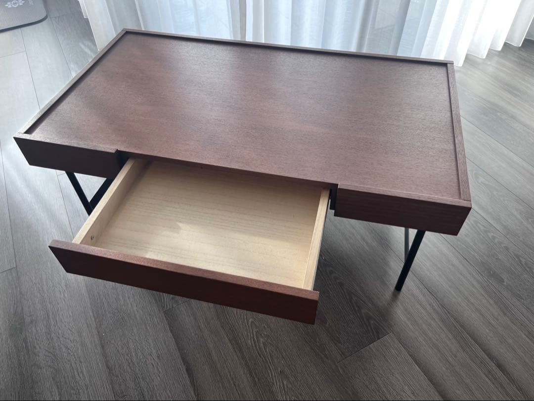 【い】unico HOXTONローテーブル W900 ウォールナット