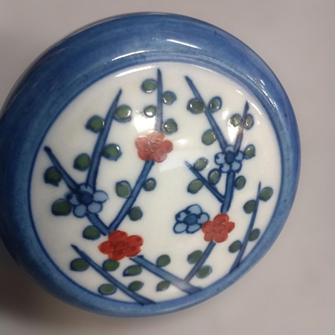 6074）源右衛門　松竹梅　陶器 陶製取手 ドアノブ コート掛け　有田焼 色絵