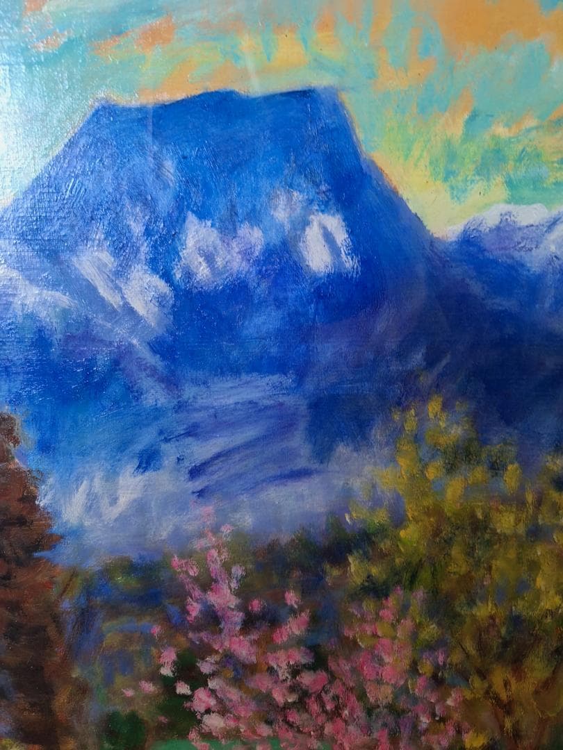 「妙高の春」  垣内カツアキ　真作Ｆ－10号