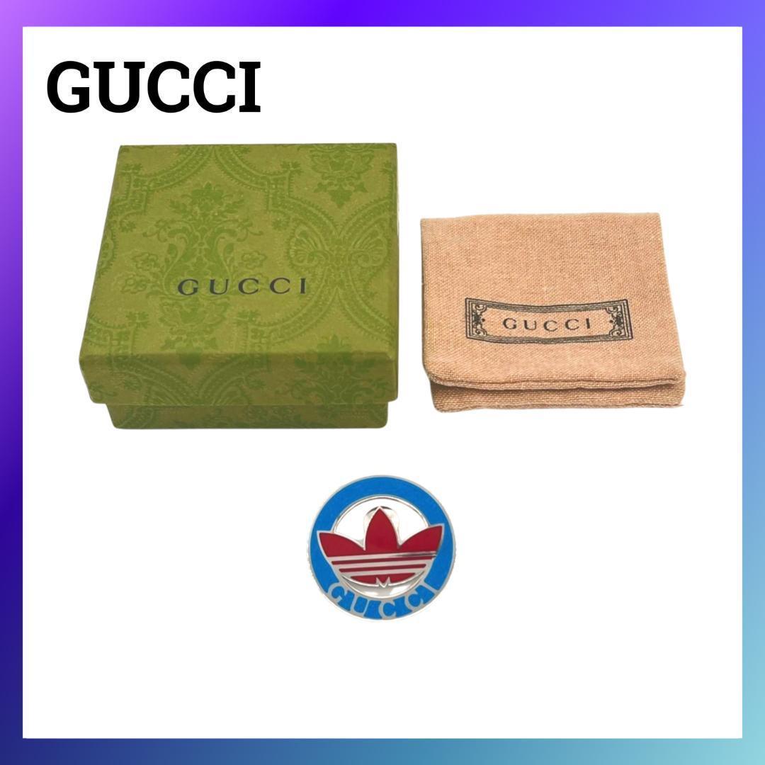 GUCCI グッチ adidas アディダス ピンブローチ ブローチ 金具破損