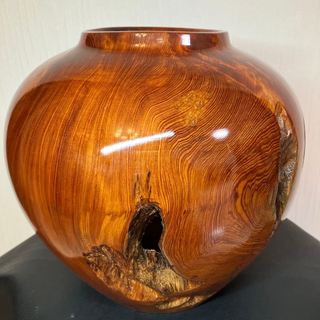 美品　希少材　屋久杉　屋久杉壺　屋久杉工芸品　世界遺産　年代物