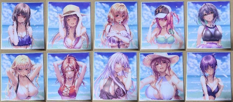 はにかみ彼女　ミニ色紙　全種　コンプセット　TSUTAYA　IP書店　ピロ水