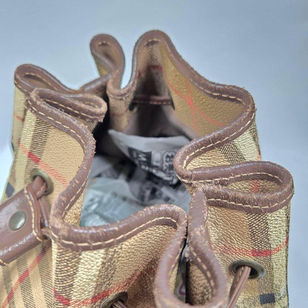 BURBERRY 巾着 ショルダーバッグ シャドーホース ノバチェック