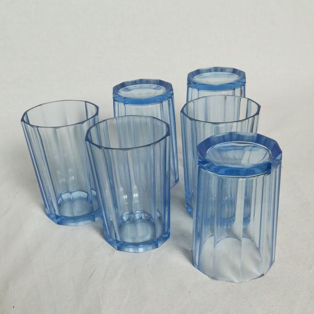 レトロ　アンティーク　ビンテージ　ガラスグラス　タンブラー　6客