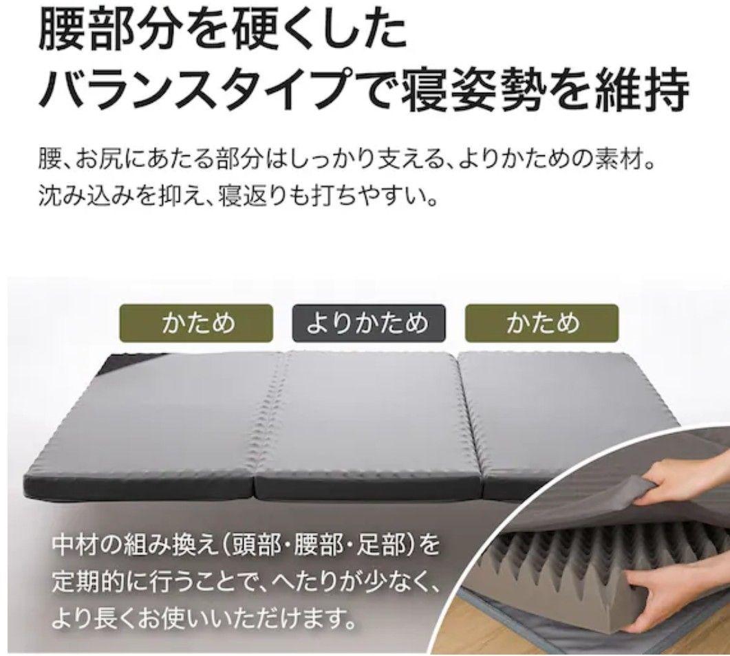 【体圧分散 折りたたみマットレス】 シングル