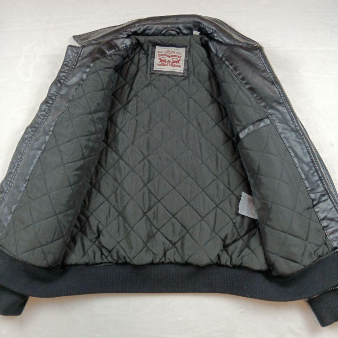 リーバイス レザージャケット A-2 フライトジャケット フェイクレザー 黒 S