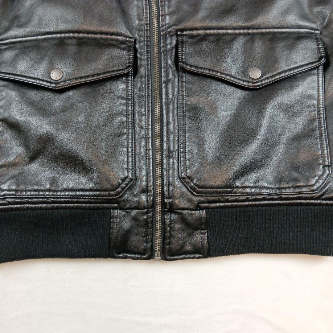 リーバイス レザージャケット A-2 フライトジャケット フェイクレザー 黒 S