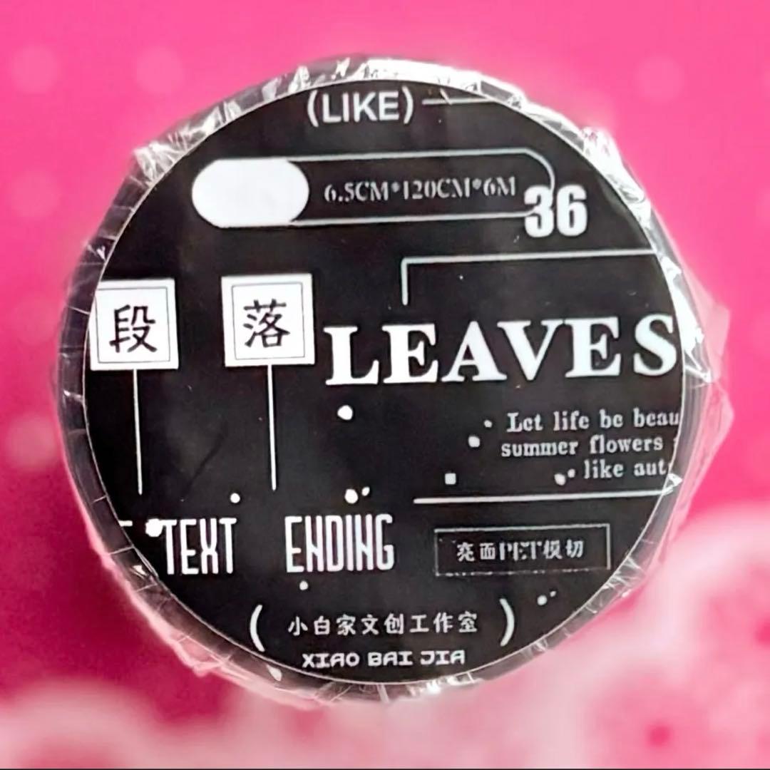 PET 段落 ダイカット加工 6.5cm×6m 海外マスキングテープ 英字