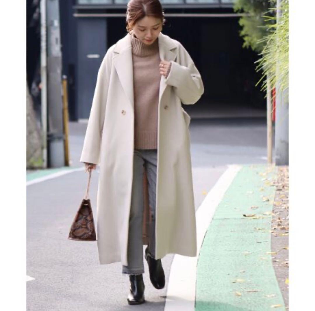 JOURNAL STANDARD ダブルモッサロングコート アイボリー Sサイズ