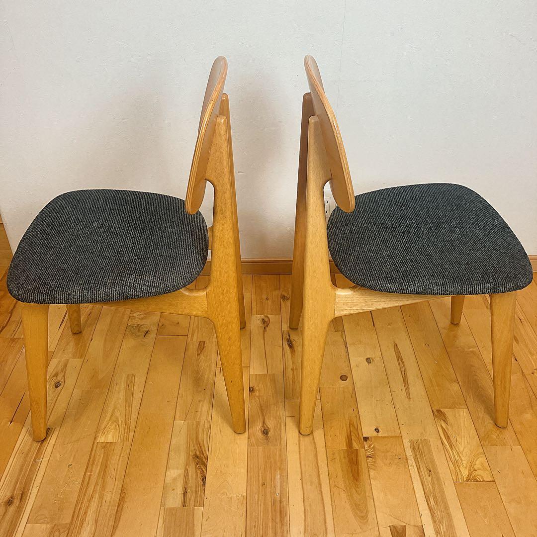 美品　QUON/クオン　プラム　ダイニングチェア2脚　椅子