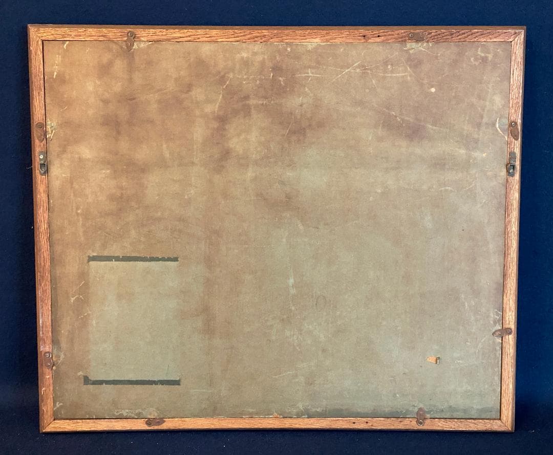 「真作」中山爾郎「シャルトル 麦秋」風景画　油彩画　額装　サイン有り　F6号