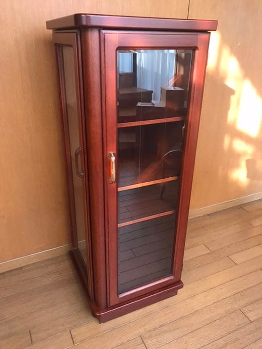 ヴィンテージ　飾り棚　2面ガラス扉