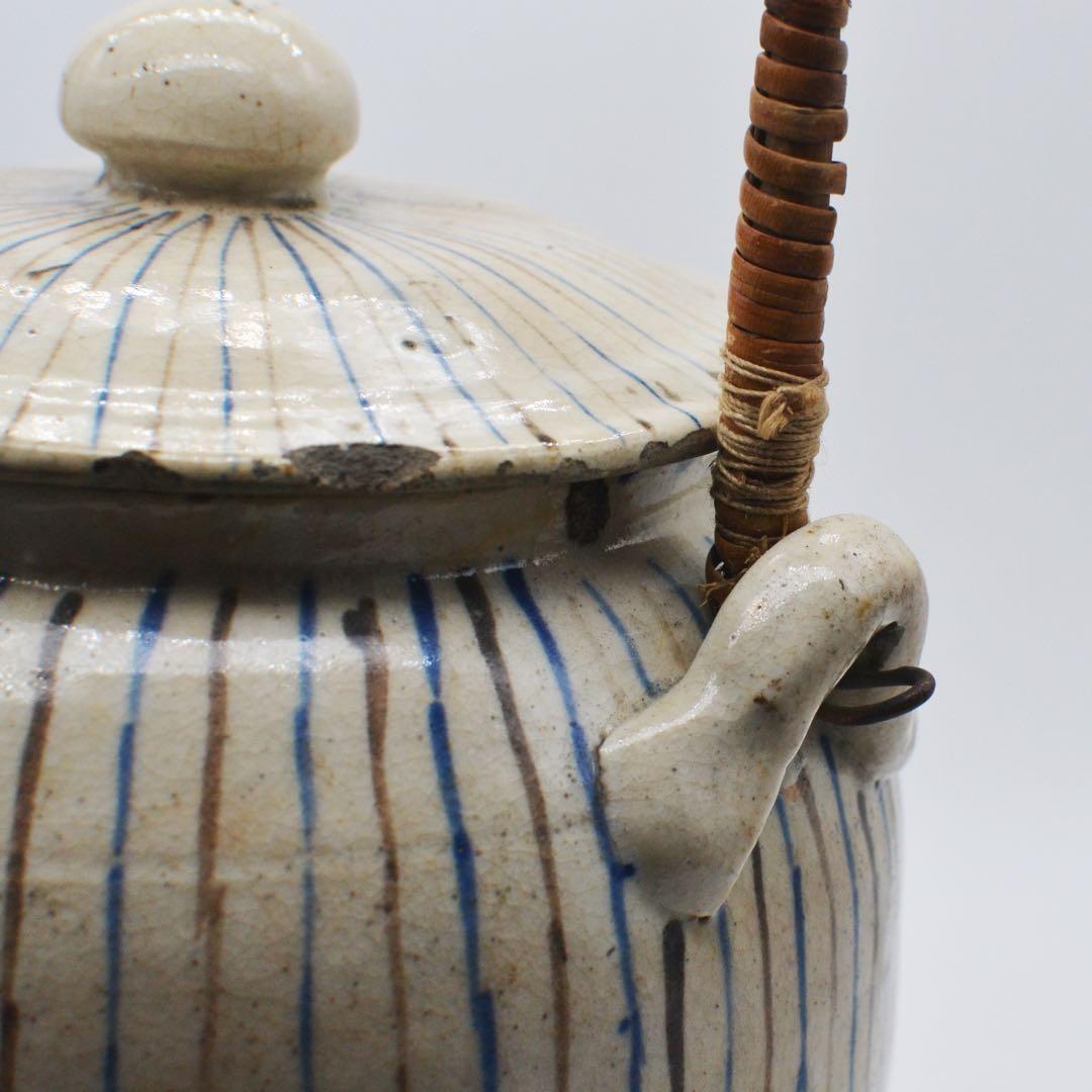 江戸時代中期〜後期　火消壺　瀬戸麦藁手火消壺　繕いの美　レトロ