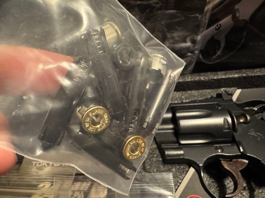 つばき 希少木製グリップ付　美品コルトパイソンマルイガスリボルバー