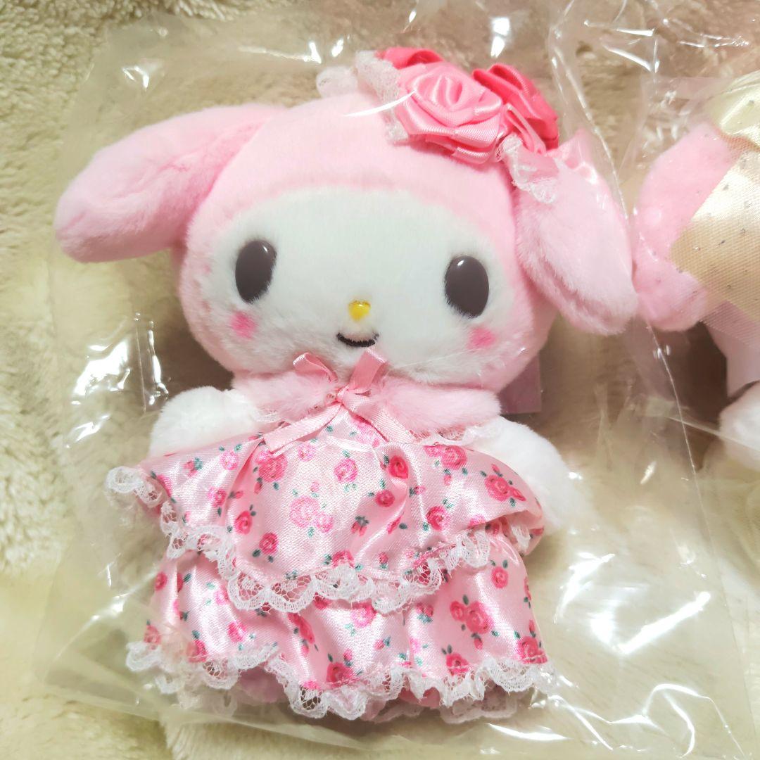 レディマイメロディ　マスコットホルダー　ホワイト　ピンク　ライトイエロー　３点