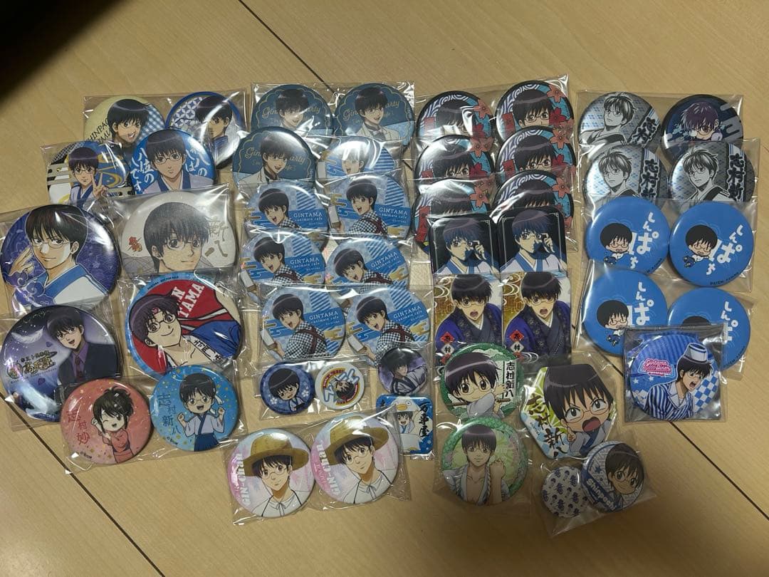 銀魂 缶バッジセット　志村新八　志村妙