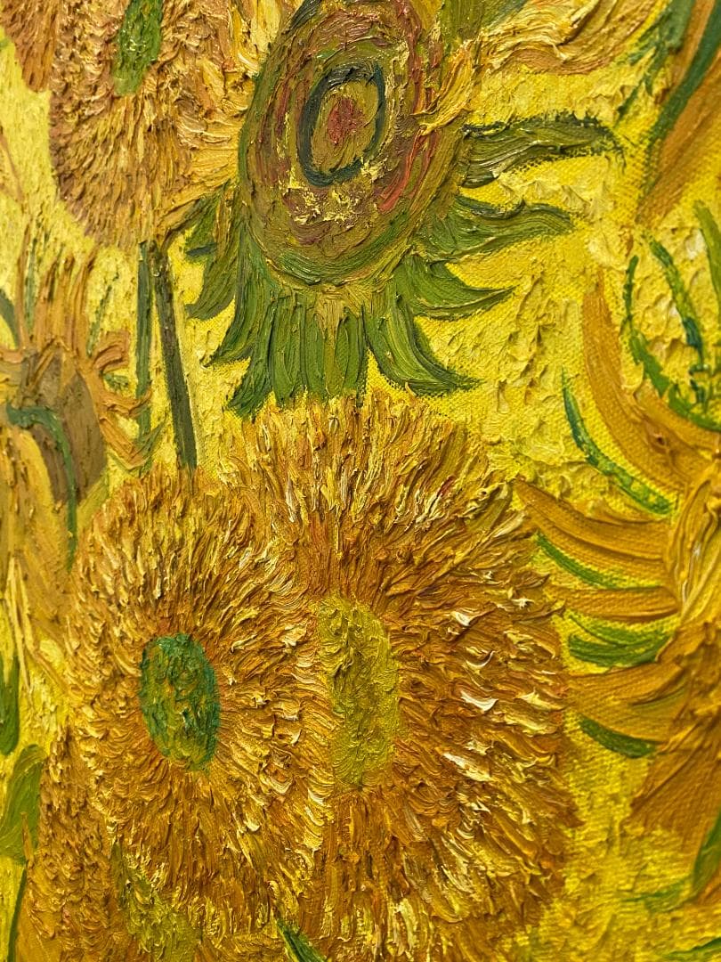 フィンセント・ファン・ゴッホ『ひまわり』複製画　手描き　摸写⑤ F25