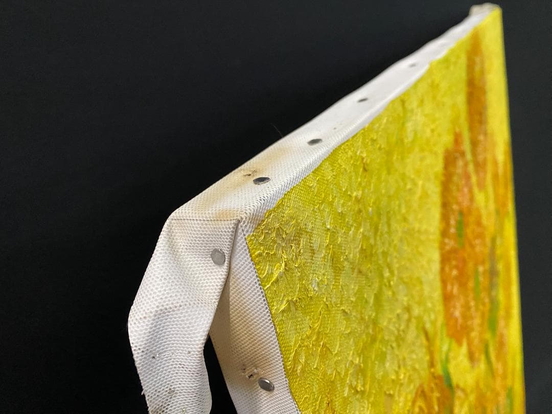 フィンセント・ファン・ゴッホ『ひまわり』複製画　手描き　摸写⑤ F25