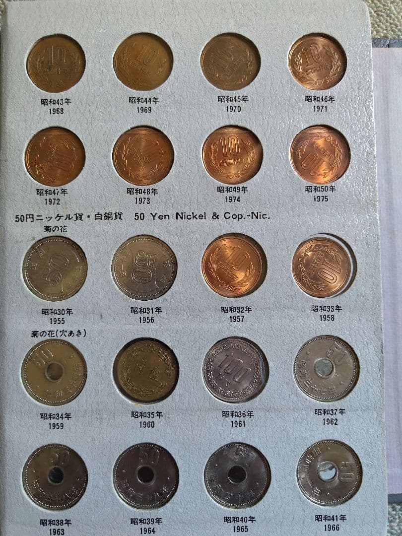 【レア】日本 旧貨幣セット、現行年号別アルバム