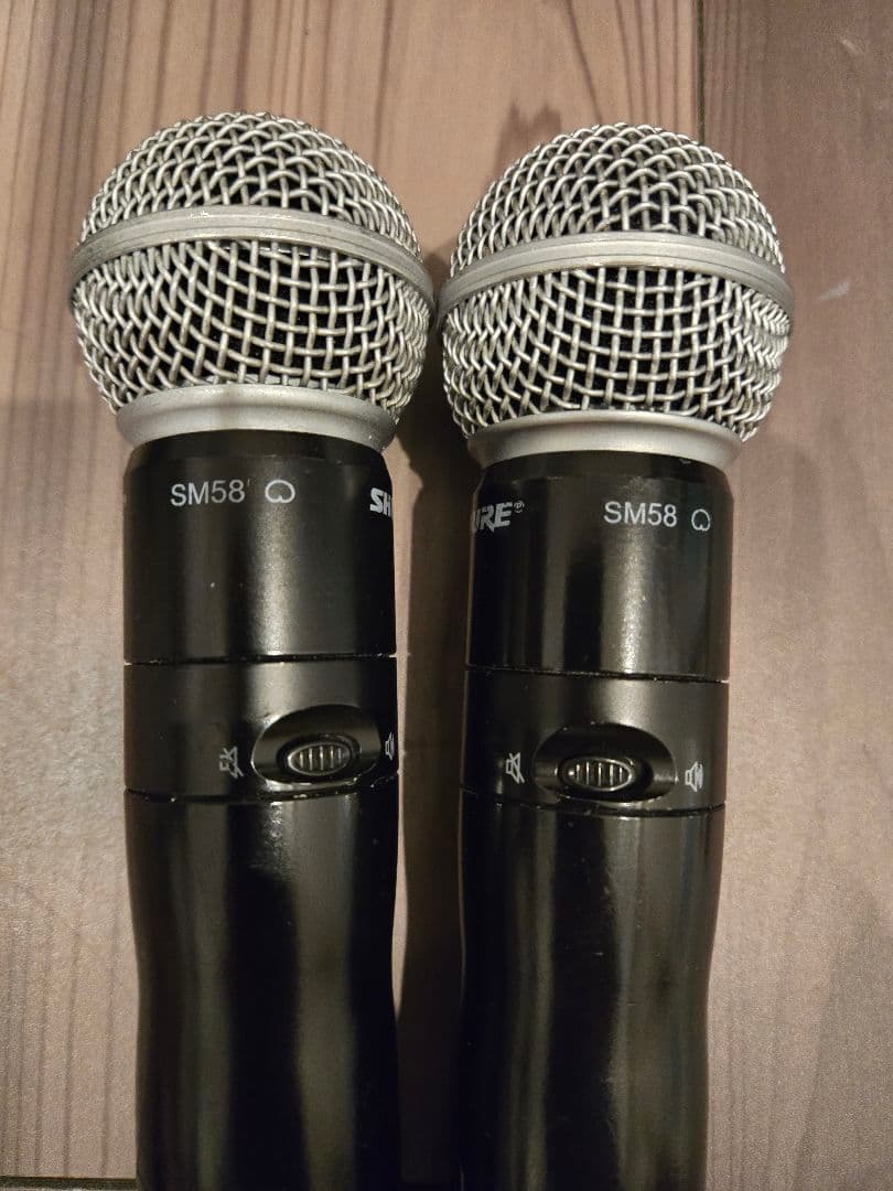 SHUREワイヤレスマイクSM58トランスミッターUR1無線受信機UR4D+