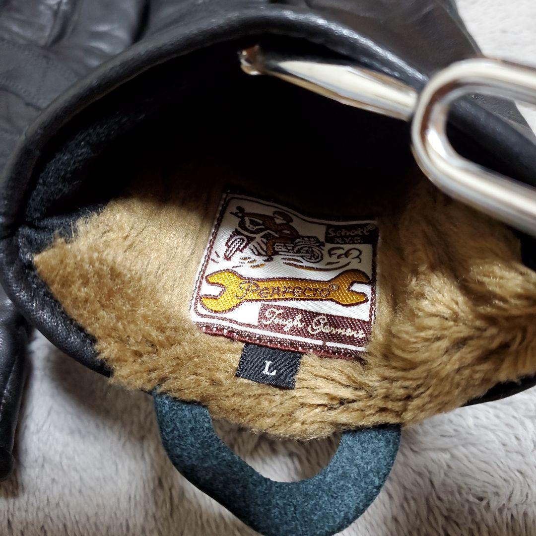 【美品土日最終超特価】Schott ワンスター レザーグローブ 革手袋 Lサイズ