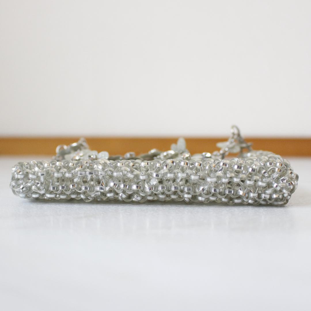 ANTEPRIMA チェーンハンドバッグ ワイヤーバッグ シルバー フラワー