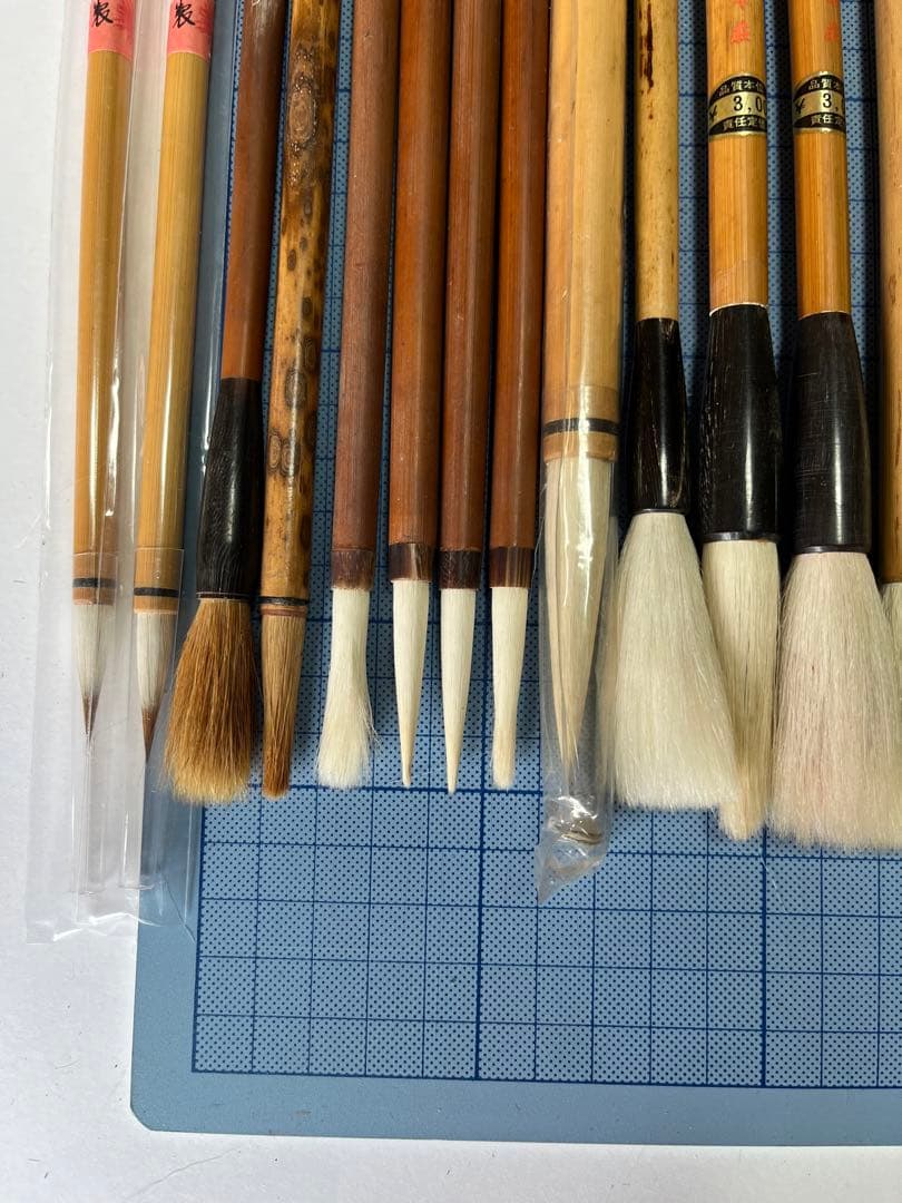 新品未使用　高級筆　時代物　20本セット　唐筆　長楽斎　栗成筆　双羊牌　慶花堂