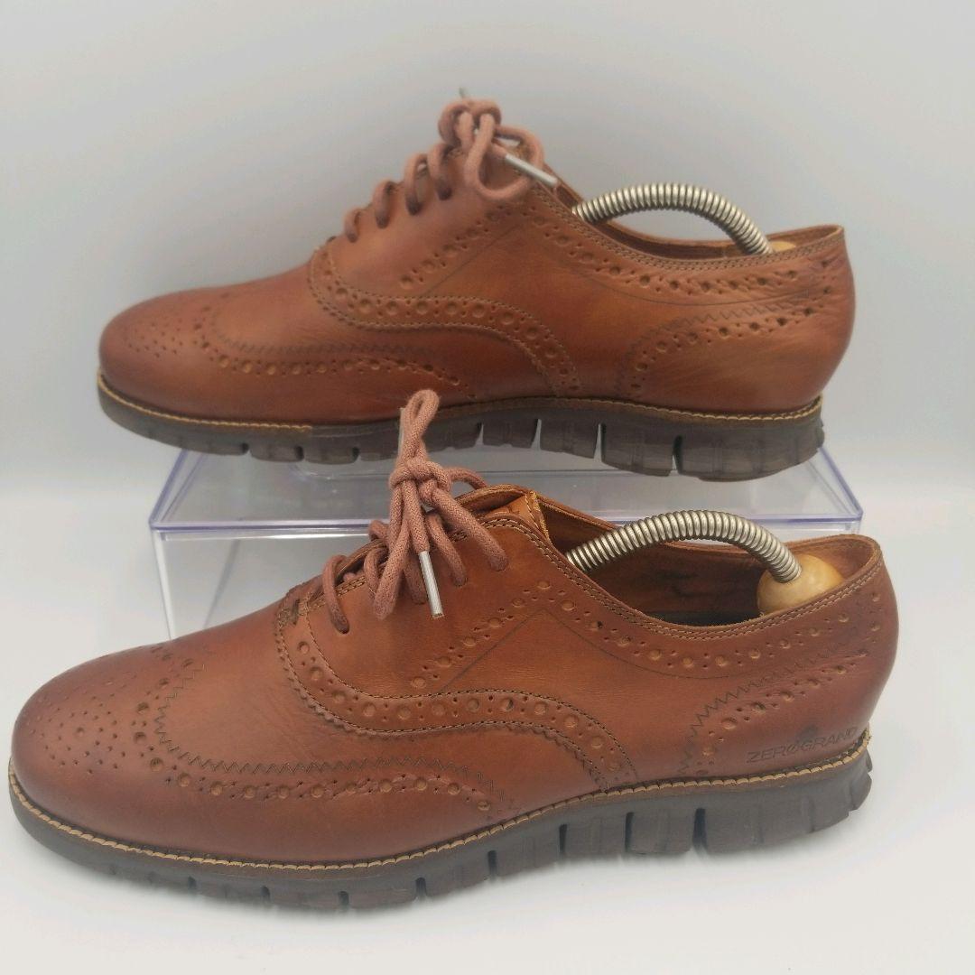 コールハーン　ゼログランド　ウィングチップ　メダリオン　レザー　26cm