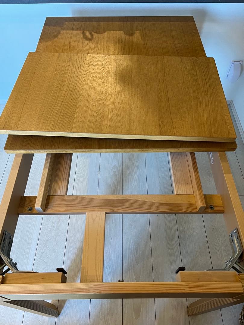 ikea ナチュラルウッド 伸縮ダイニングテーブル