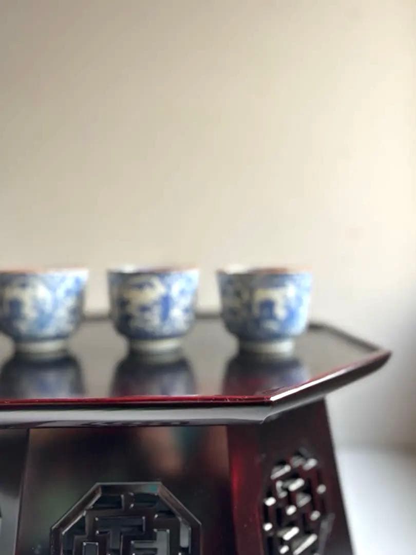 760 李朝家具 八角膳 小盤① 杏子通板 ソバン ヴィンテージ 美品 韓国