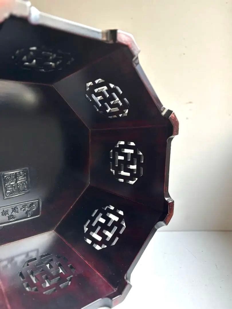 760 李朝家具 八角膳 小盤① 杏子通板 ソバン ヴィンテージ 美品 韓国