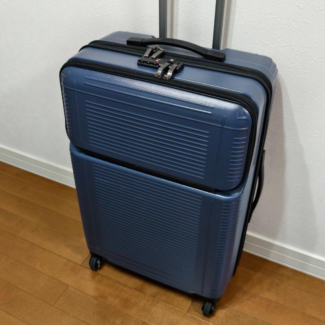 【美品】Proteca ポケットライナー キャリーケース 72L ネイビー