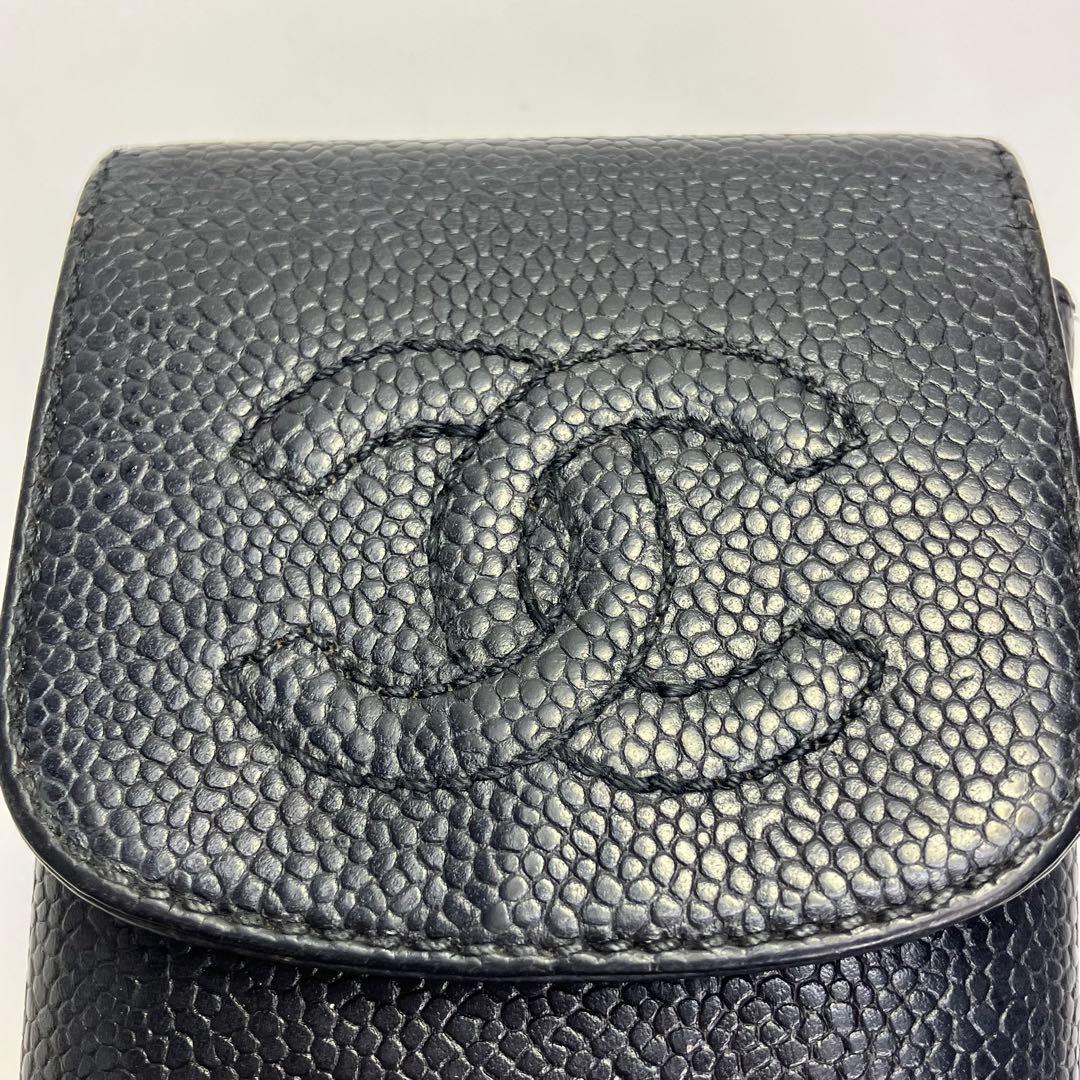 CHANEL シャネル シガレットケース キャビアスキン シリアルシール跡