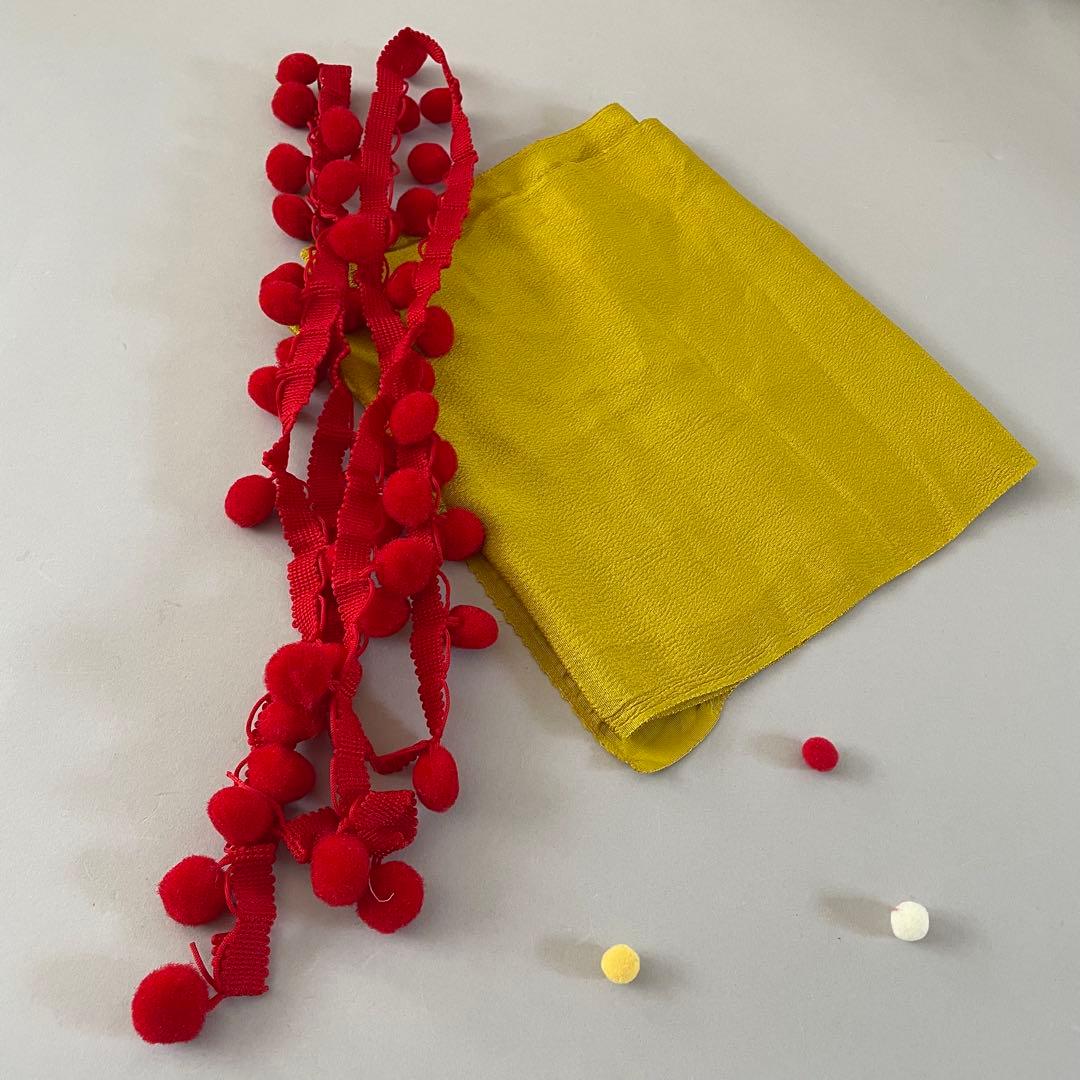 七五三　5歳、6歳　アンティークお着物セット　ハンドメイド　作り帯