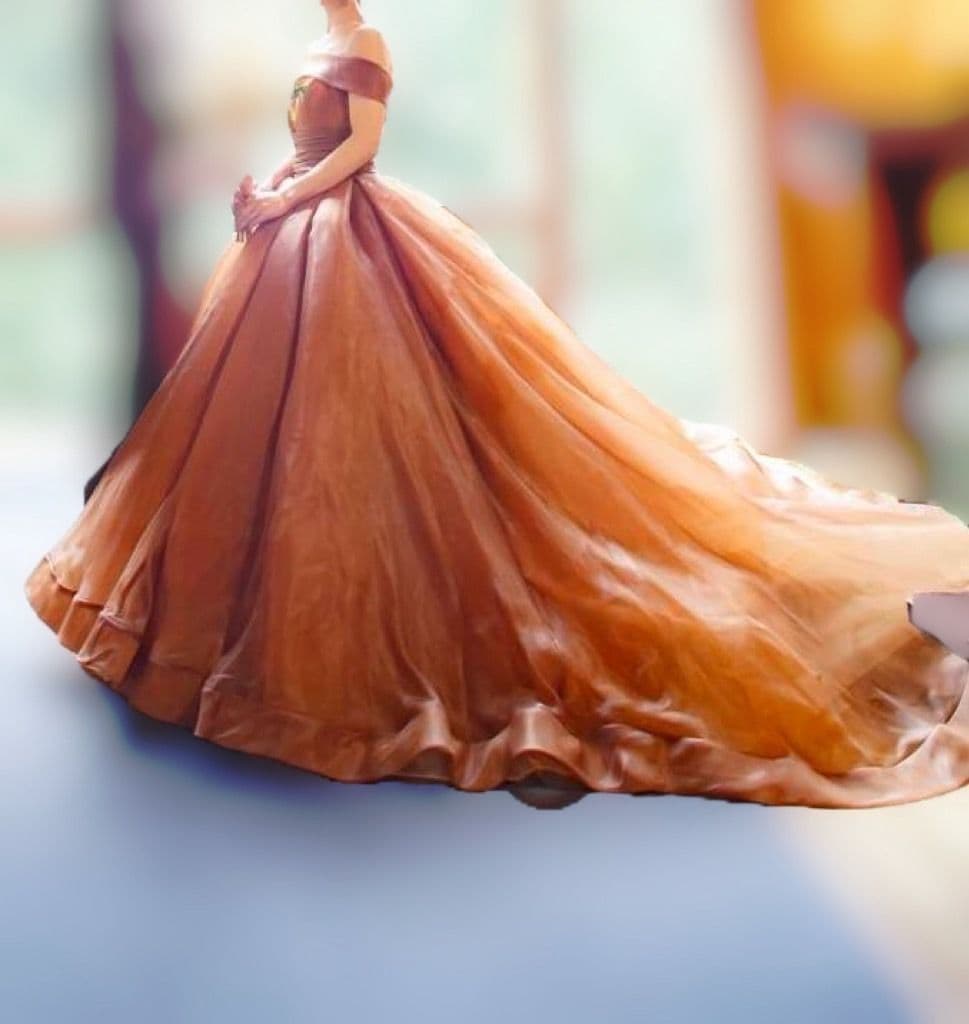 ブラウン カラードレス クリーニング済み　披露宴