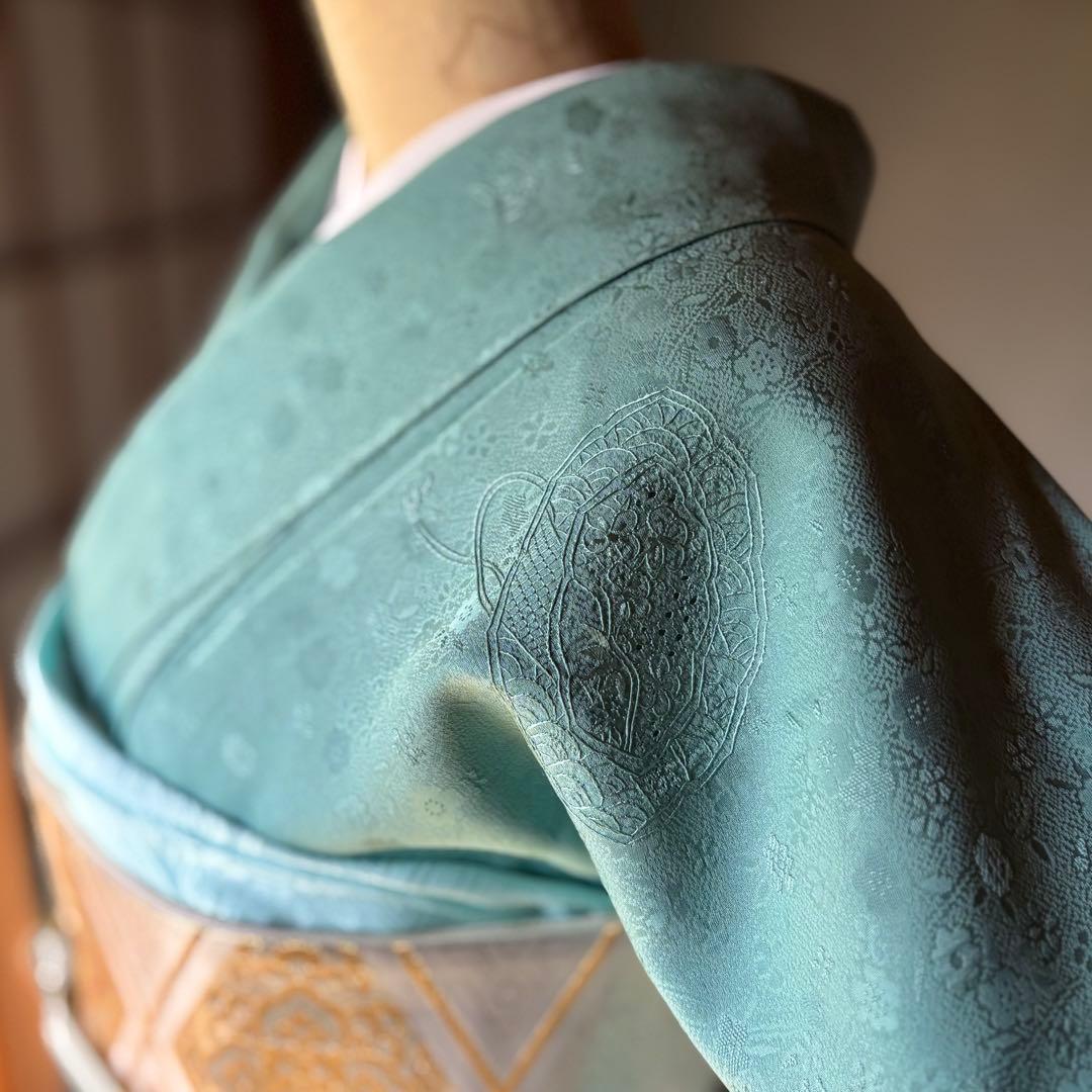 正絹汕頭刺繍訪問着4点フルセット◎全品未使用！コーディネート品格シリーズa15