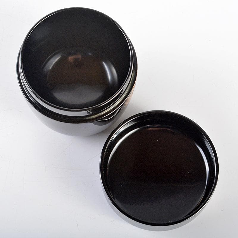 茶道具　越前蒔絵師　宮田宗景作　唐松蒔絵　中棗　共箱　V　R5280