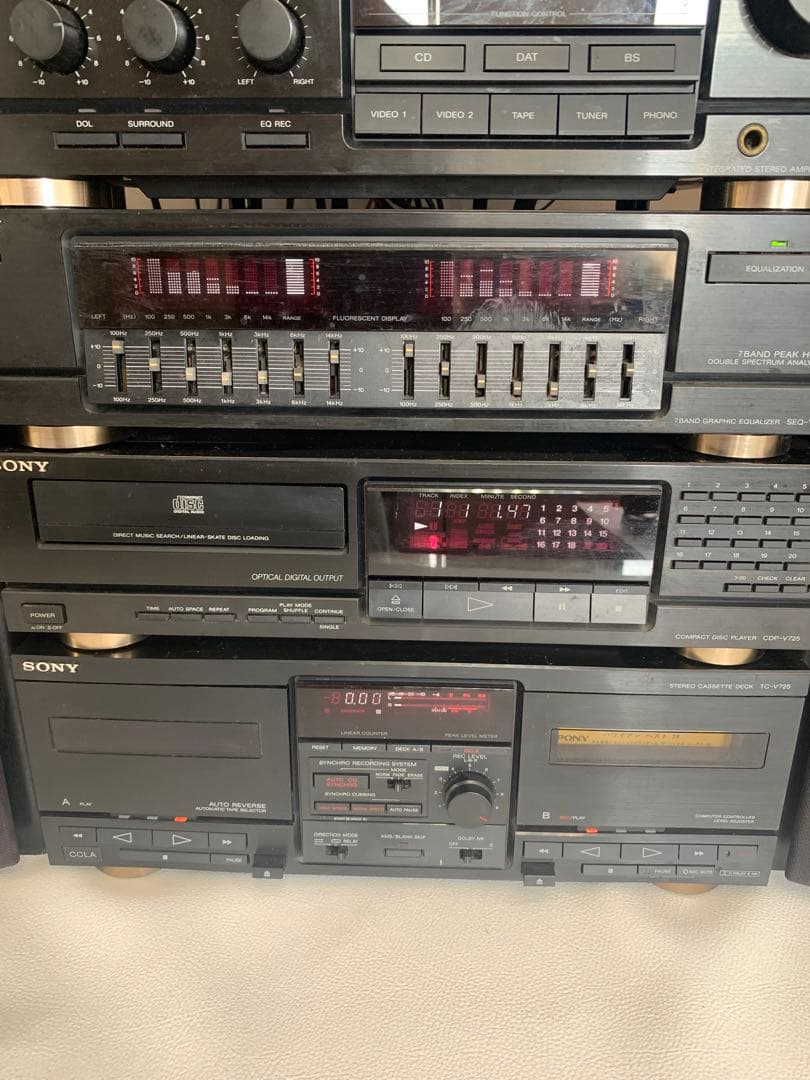 SONYシステムコンポLBT-V725内蔵BT変更可能中古レコード付き