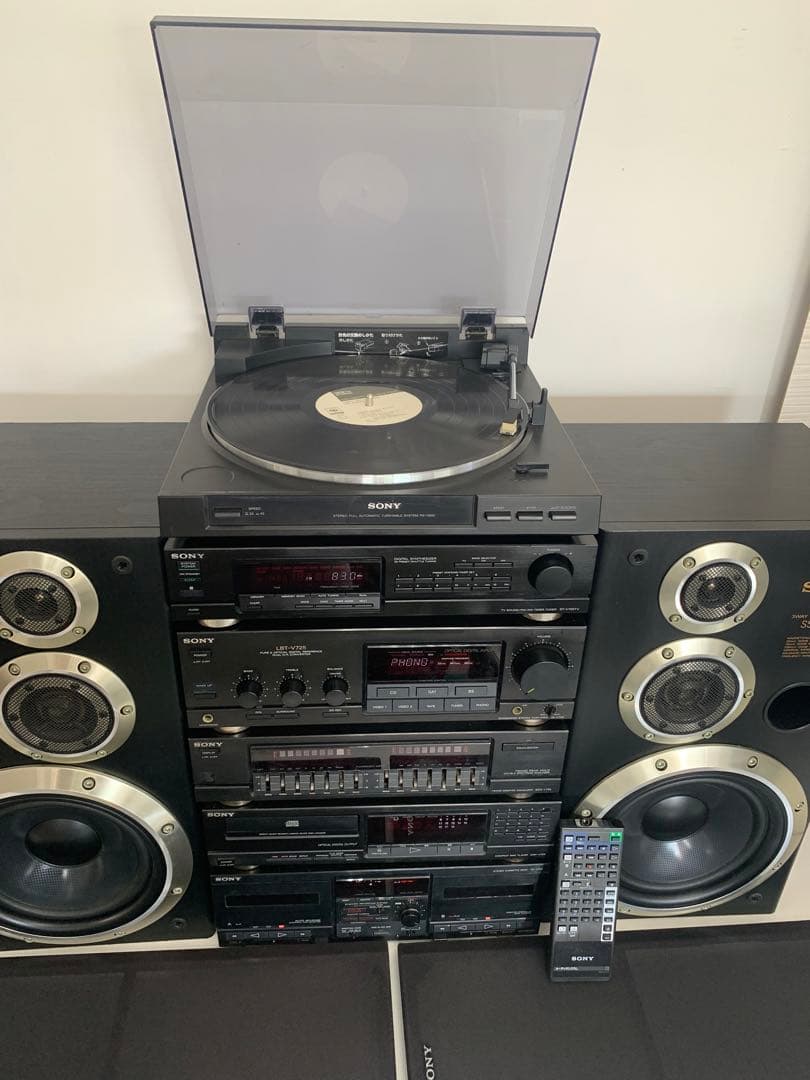 SONYシステムコンポLBT-V725内蔵BT変更可能中古レコード付き