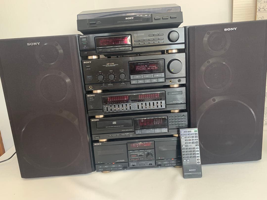 SONYシステムコンポLBT-V725内蔵BT変更可能中古レコード付き