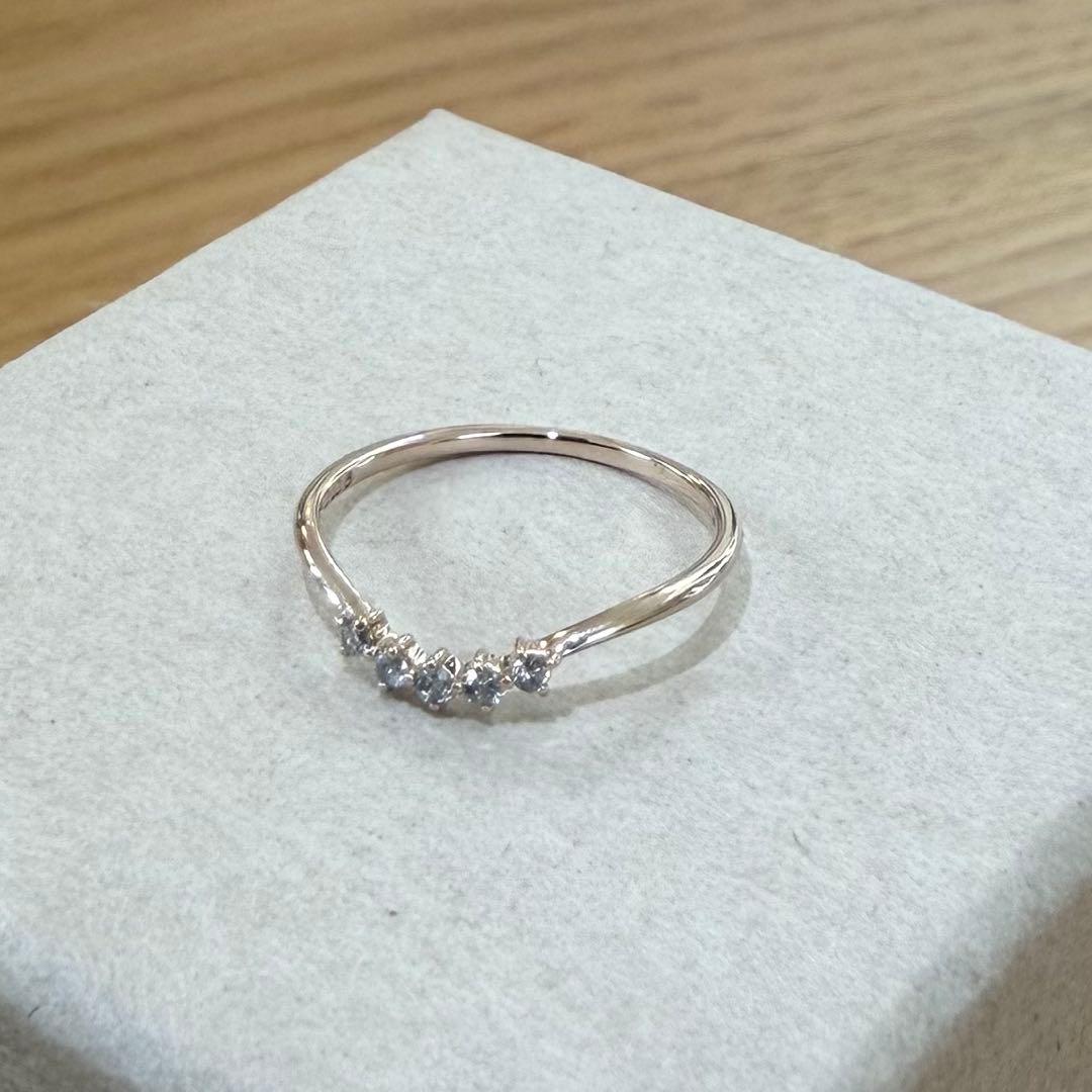 【試着のみ】ete K10 MPG リング グレーダイヤモンド 7号