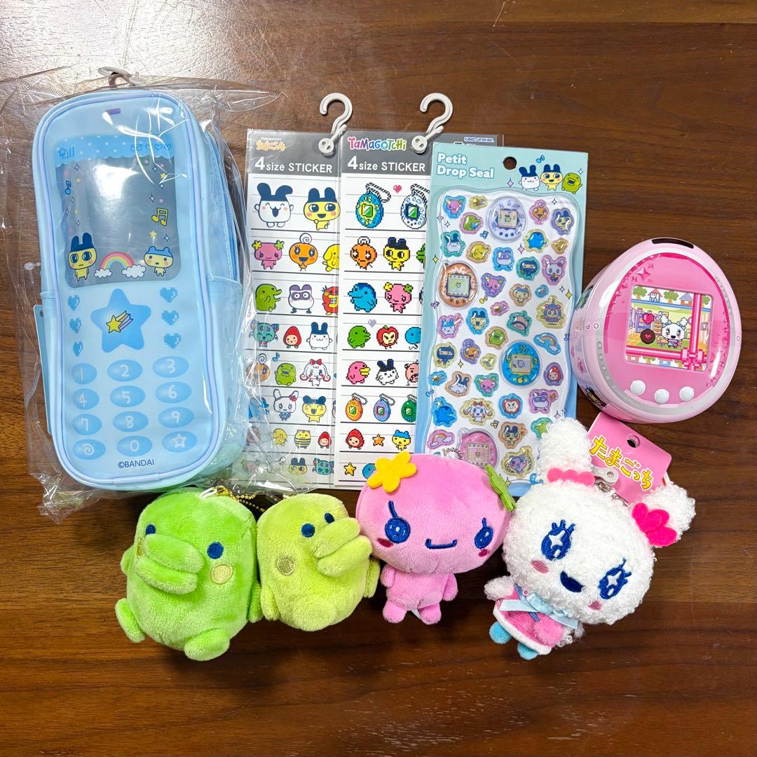 たまごっち まとめ売り グッズセット ぬいぐるみチャーム ポーチ シール 缶