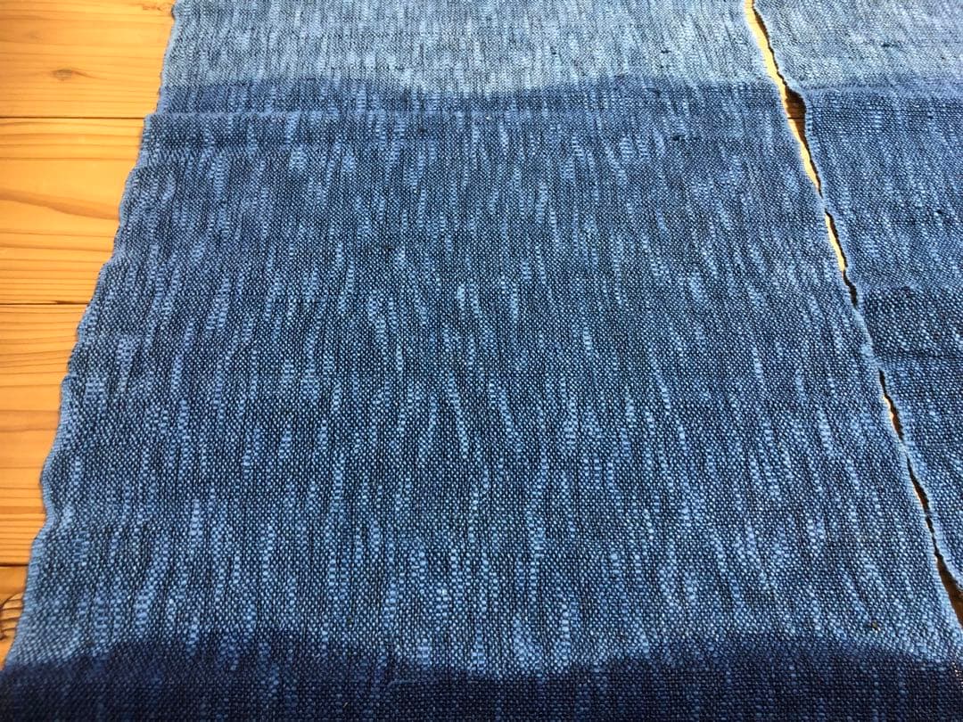 のれん【未使用】藍染四段グラデーション